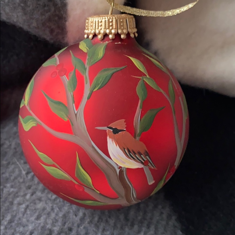 Hand Painted bird Ornament